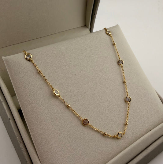 Collana con zirconi - argento 925