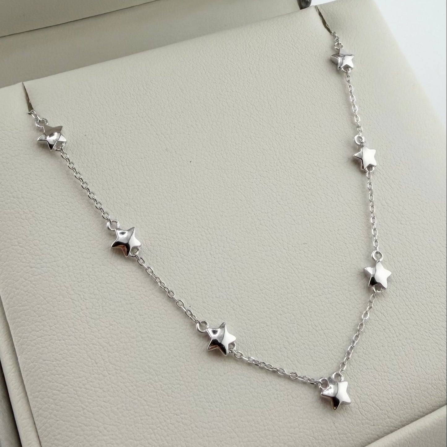 Collana con 7 stelle lucide - Argento 925