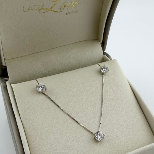 Set collana e orecchini Punto Luce - oro 18 kt