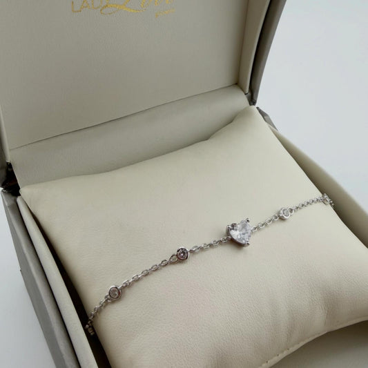 Bracciale Love con zirconi - Argento 925