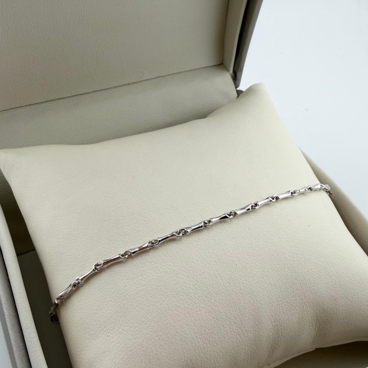 Bracciale lucido catena bamboo - Oro 18 kt
