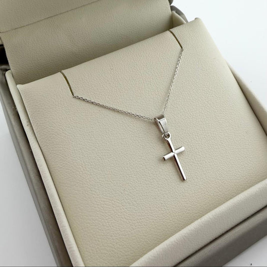 Collana croce lucida - Oro 18 kt