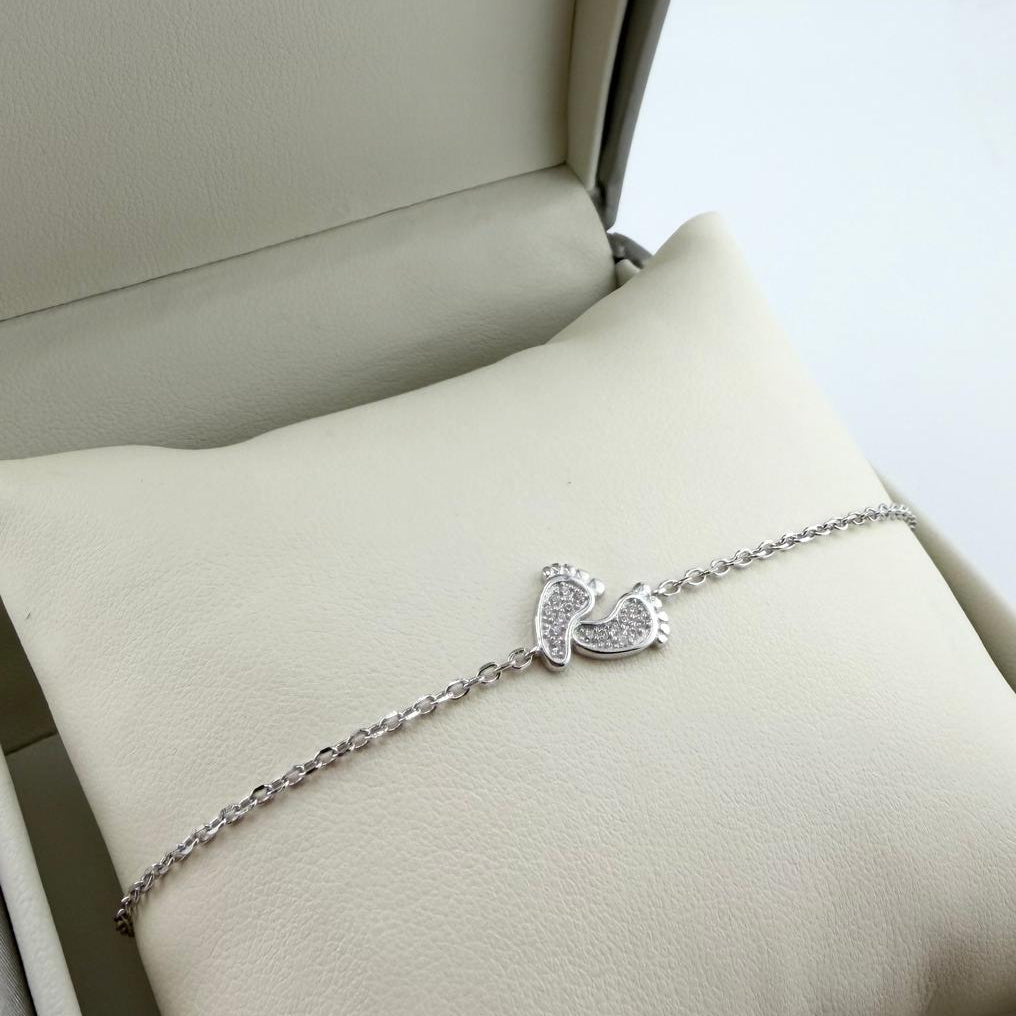 Bracciale piedini - argento 925