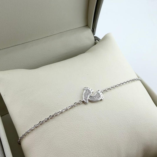 Bracciale piedini - argento 925