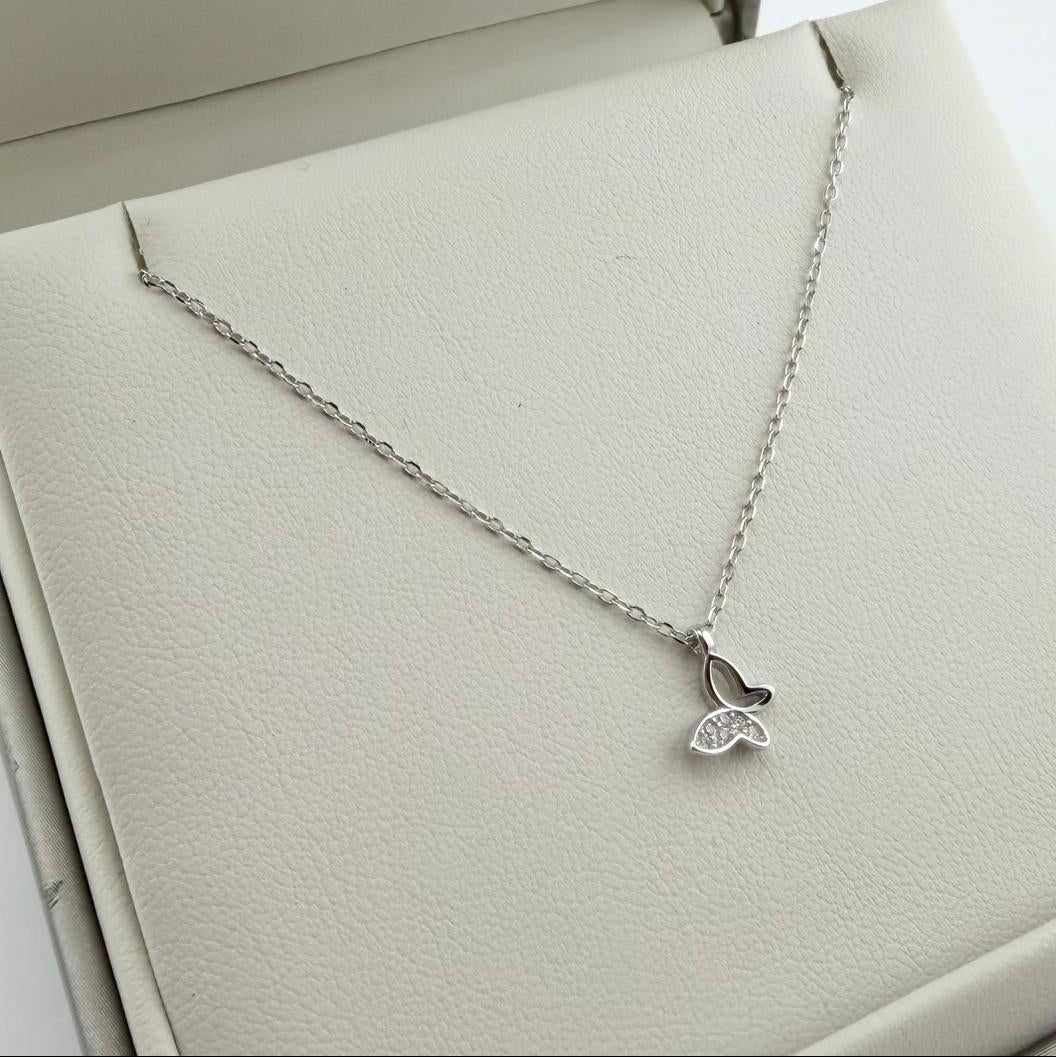 Collana Butterfly con zirconi bianchi - Argento 925
