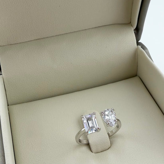 Anello Moi et Toi con zirconi - Argento 925