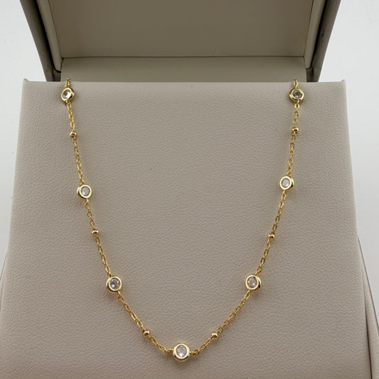 Collana con zirconi - argento 925