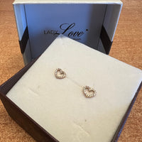 ORECCHINI IN ORO ROSA 18 CARATI CON DIAMANTI