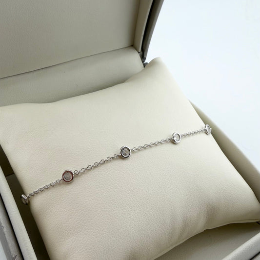 Bracciale con zirconi - argento 925