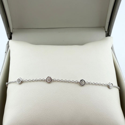 Bracciale con zirconi - argento 925