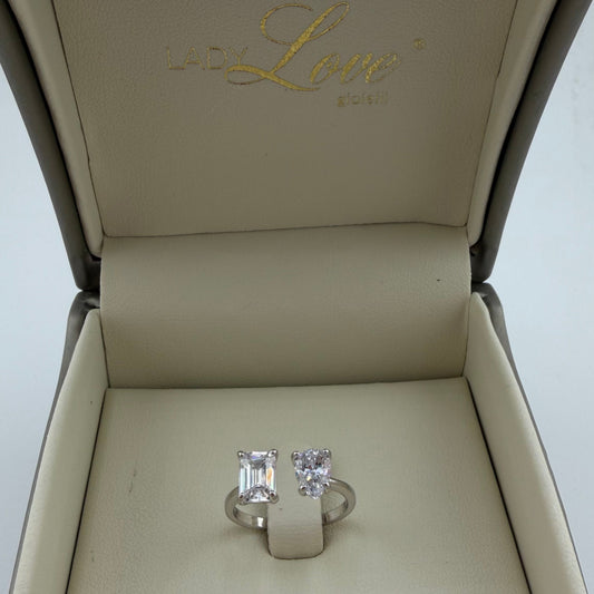 Anello Moi et Toi con zirconi - Argento 925