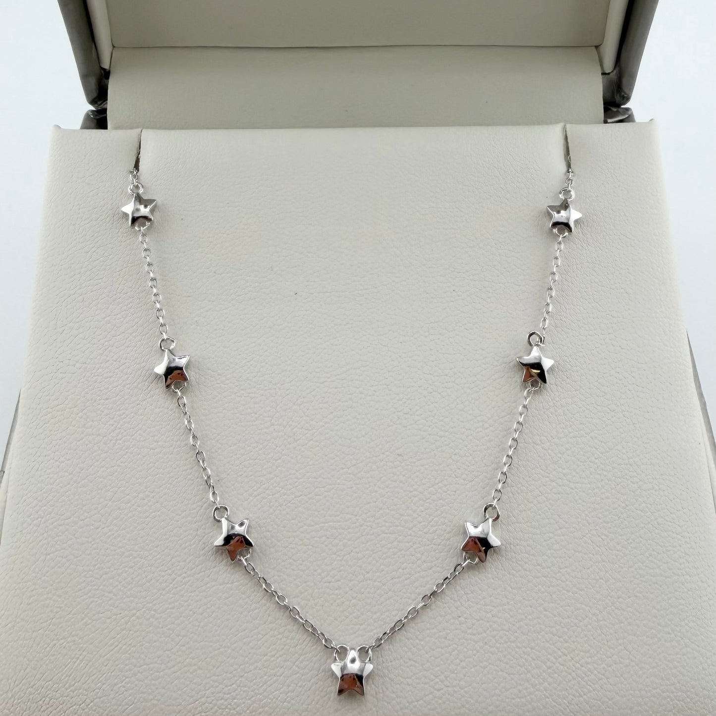 Collana con 7 stelle lucide - Argento 925
