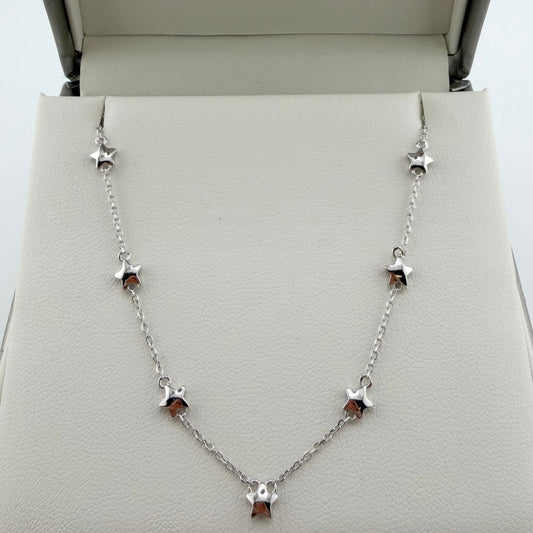 Collana con 7 stelle lucide - Argento 925