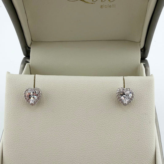 Orecchini Love con zircone bianco - Argento 925