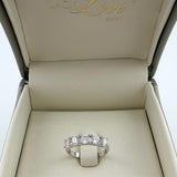 Anello Trilogy con zirconi da 4 mm