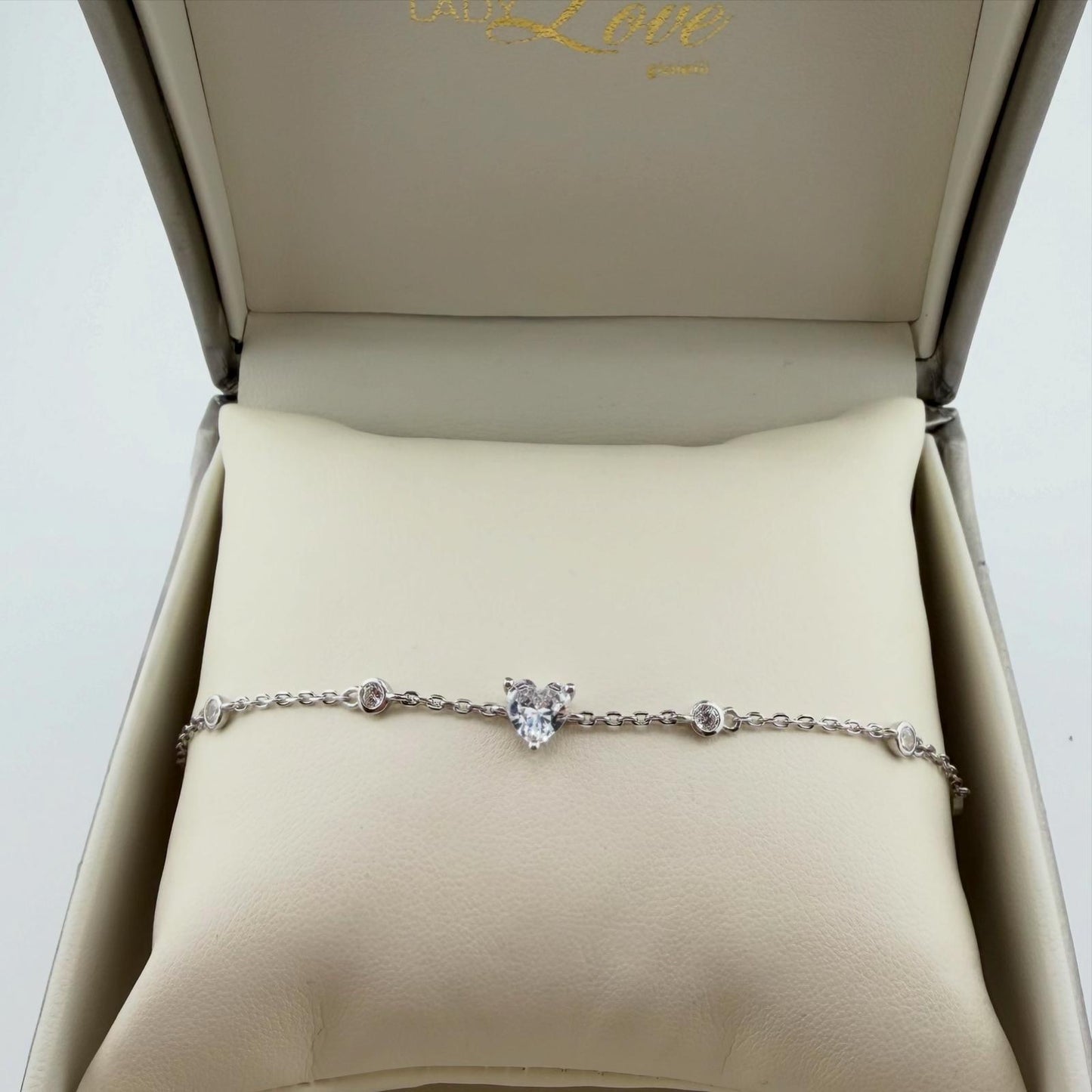 Bracciale Love con zirconi - Argento 925