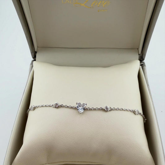 Bracciale Love con zirconi - Argento 925