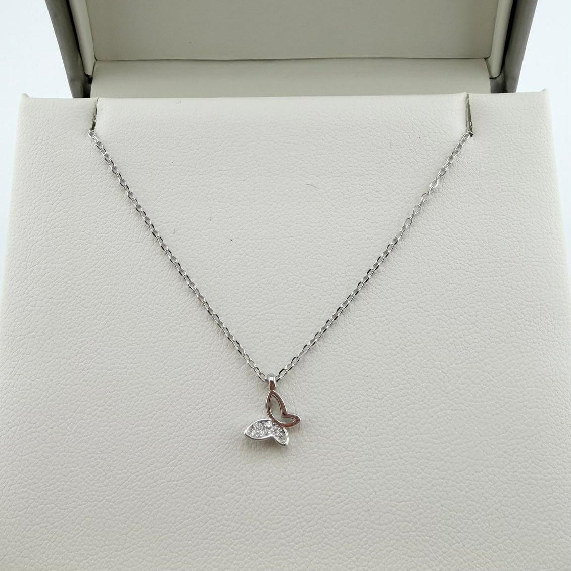 Collana Butterfly con zirconi bianchi - Argento 925