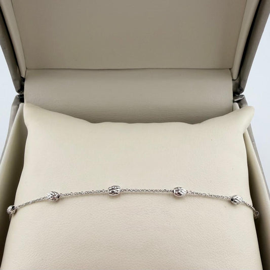 Bracciale con ovaline dimantate - Oro 18 kt