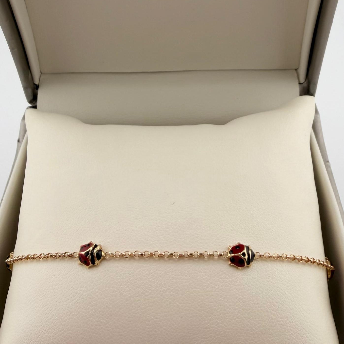 Bracciale con coccinelle - Oro 18 kt
