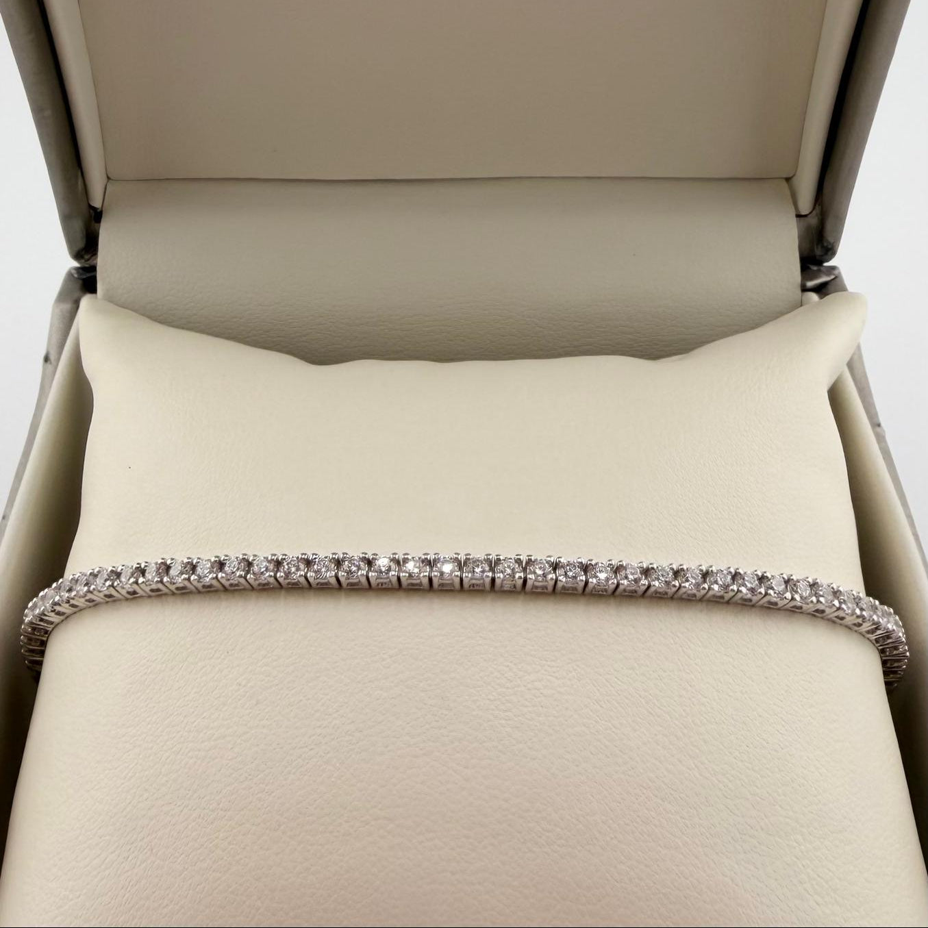 Bracciale tennis zirconi bianchi da 2 mm - Argento 925