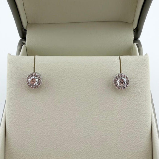 Orecchini pavè con zirconi - Oro 18kt