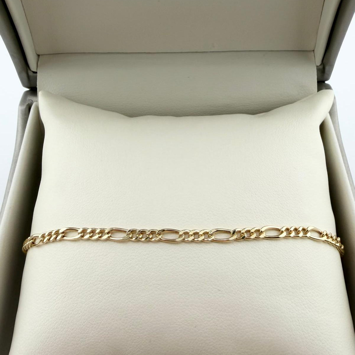 Bracciale lucido maglie alternate - Oro 18 kt