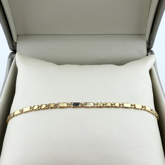 Bracciale maglia figaro sottile- Oro 18 kt
