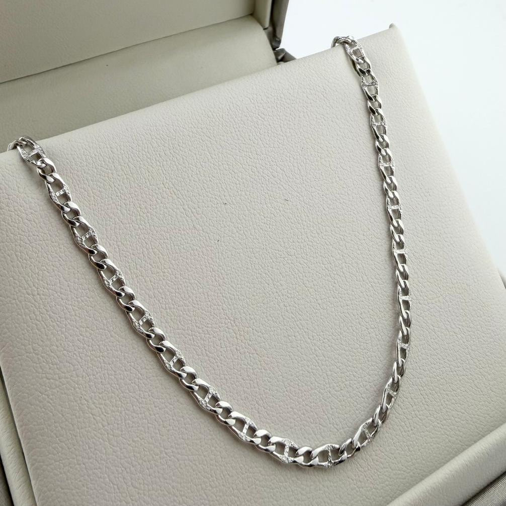 Collana maglia figaro alternata - Oro 18 kt