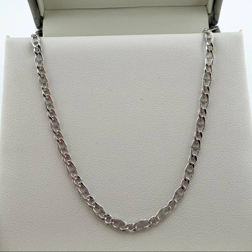 Collana maglia figaro alternata - Oro 18 kt