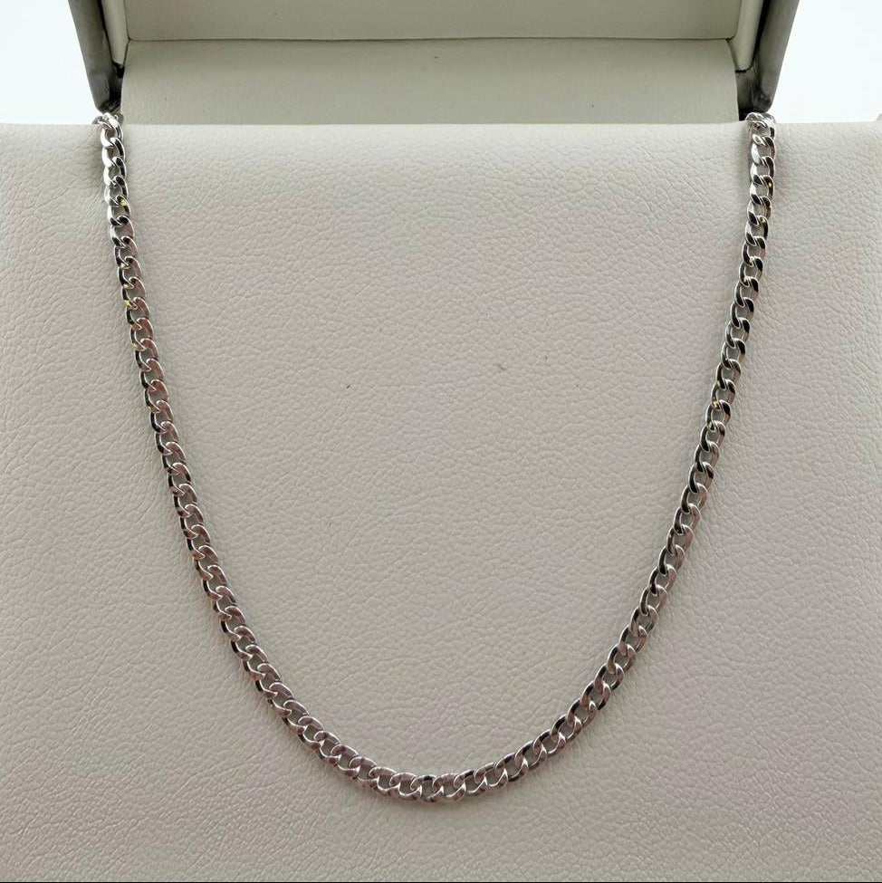 Collana maglia groumette bianca - Oro 18 kt