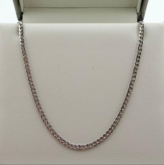 Collana maglia groumette bianca - Oro 18 kt