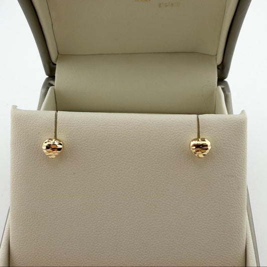 Orecchini a lobo a forma di cuore   - Oro 18 kt
