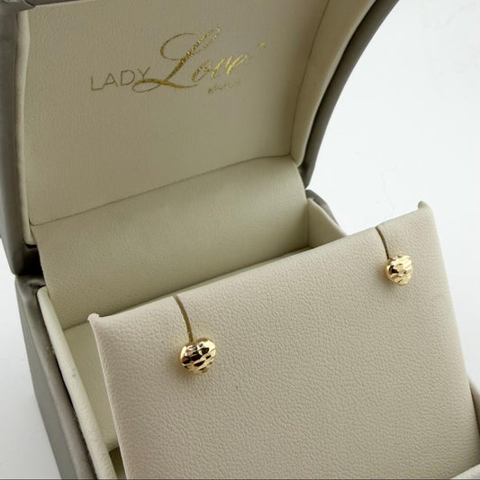 Orecchini a lobo a forma di cuore   - Oro 18 kt