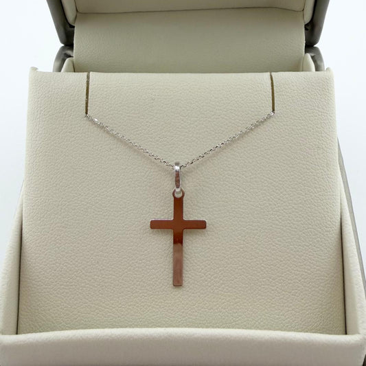 Collana croce classica - Oro 18 kt