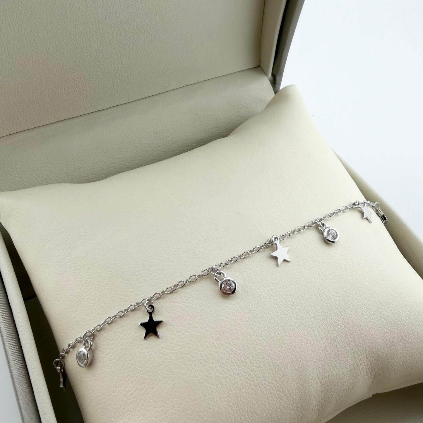 Bracciale stelle e zirconi - argento 925