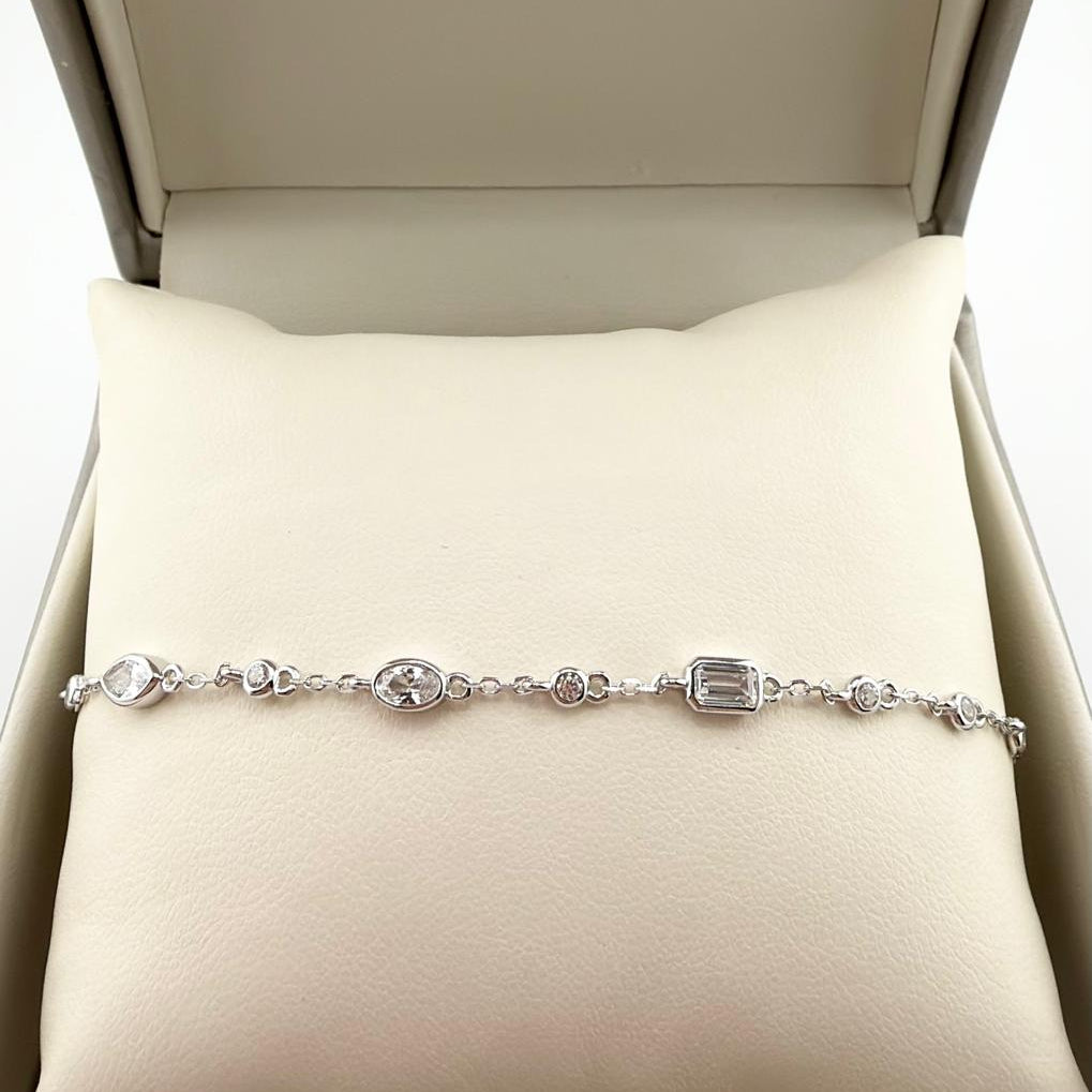 Bracciale elegance con zirconi- argento 925