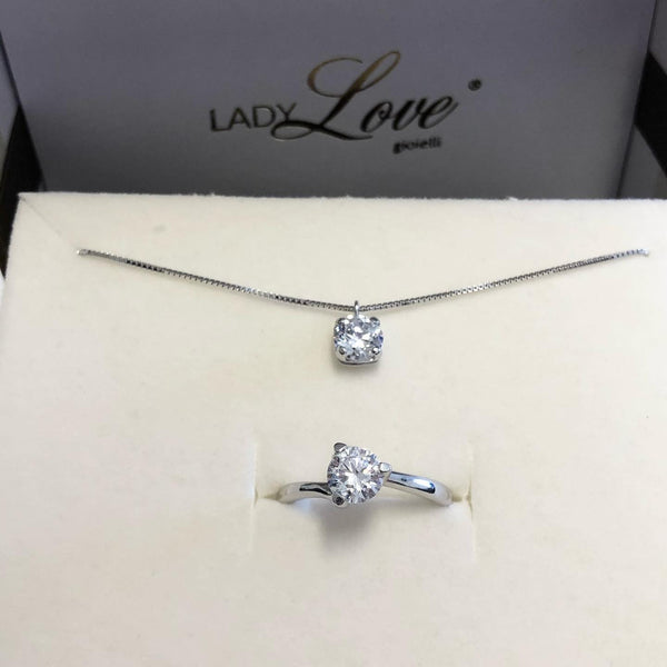 SET COLLANA E ANELLO IN ARGENTO 925