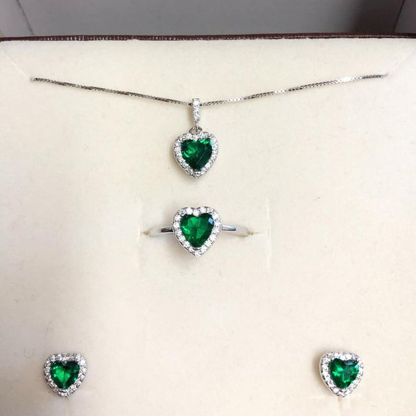SET COLLANA, ORECCHINI E ANELLO IN ARGENTO 925