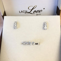 SET ORECCHINI E ANELLO IN ARGENTO 925