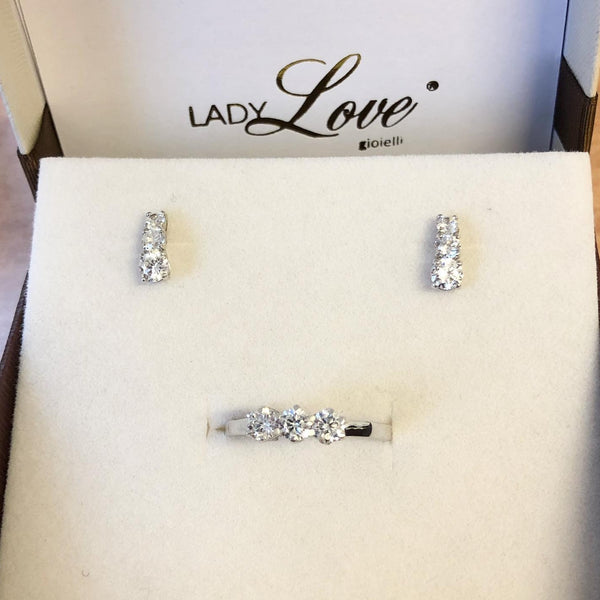 SET ORECCHINI E ANELLO IN ARGENTO 925 – Lady love gioielli