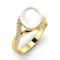 ANELLO IN ORO 18 CARATI CON PERLA
