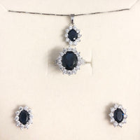 SET COLLANA ORECCHINI E ANELLO IN ARGENTO 925