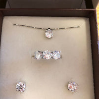SET COLLANA, ORECCHINI E ANELLO IN ARGENTO 925