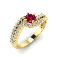 ANELLO IN ORO 18 CARATI CON ZIRCONI