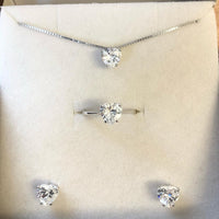 SET COLLANA, ORECCHINI E ANELLO IN ARGENTO 925