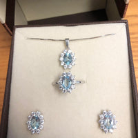 SET COLLANA, ORECCHINI E ANELLO IN ARGENTO 925