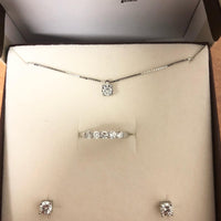 SET COLLANA, ORECCHINI E ANELLO IN ARGENTO 925