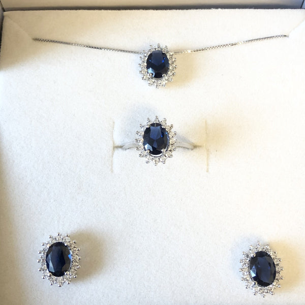 SET COLLANA, ORECCHINI E ANELLO IN ARGENTO 925